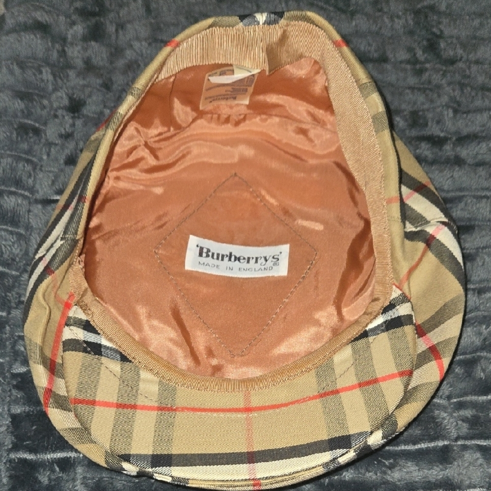 Burberry Tan Plaid Newsboy Cap - Picture 2 of 4